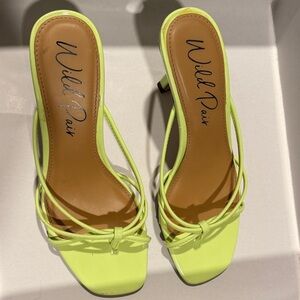 WP Kitten Heels- Neon Green for Women